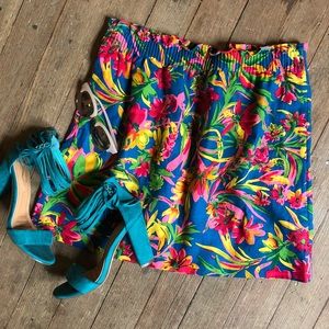 J. Crew Tropical Floral Print Skirt